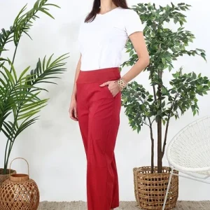 YOU UDRESS PANTALONS : NIGERBONE-ROUGE-GRANDES-TAILLES en ligne 8