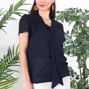 vente pas cher en ligne YOU UDRESS CHEMISES & BLOUSES : TASIMPLO-NOIR-GRANDES-TAILLES 15