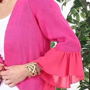 YOU UDRESS VESTES : TABERTA-FUCHSIA-GRANDES-TAILLES soldes pas cher 8