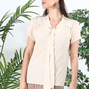 en ligne vente YOU UDRESS CHEMISES & BLOUSES : TASIMPLO-BEIGE-GRANDES-TAILLES 9