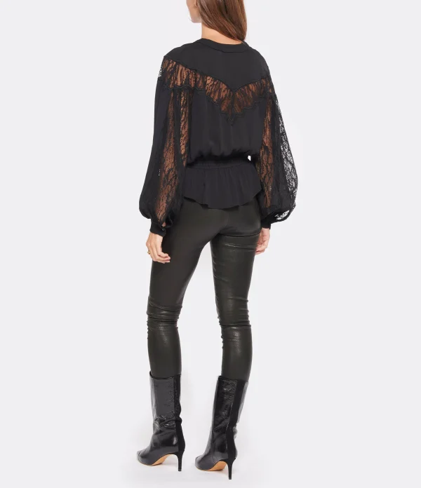 shopping pas cher Promo 👏 IRO Blouse Finra Dentelle Noir 💯 6