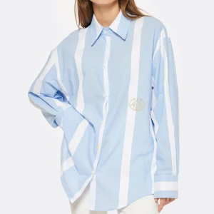 Grosses soldes 🥰 LES FÉLICITÉS Chemise Félicy Rayée Bleu Large ❤️ soldes en ligne 11