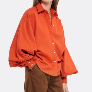 grossiste Budget 🥰 MADE IN TOMBOY Chemise Claire Laine Orange ✔️ 12