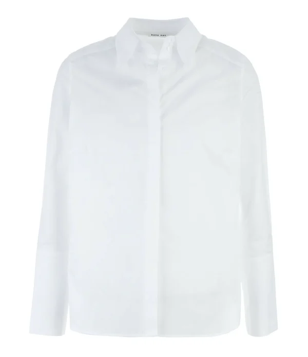 authentiques Nouveau 🧨 HANA SAN Chemise Fedora Coton Blanc Optique 💯 1