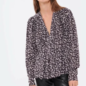 Meilleure vente ⭐ ISABEL MARANT ÉTOILE Blouse Amirya Noir Écru 😍 soldes luxe 12