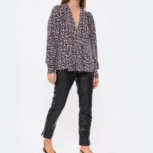 Meilleure vente ⭐ ISABEL MARANT ÉTOILE Blouse Amirya Noir Écru 😍 soldes luxe 14