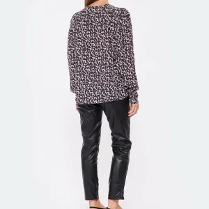 Meilleure vente ⭐ ISABEL MARANT ÉTOILE Blouse Amirya Noir Écru 😍 soldes luxe 16