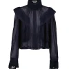 beauté Meilleure vente 🌟 ISABEL MARANT ÉTOILE Blouse Lelmon Coton Dentelle Bleu Nuit 🎁 25