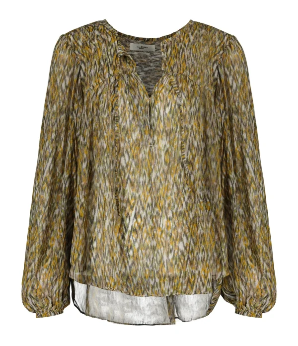 Vente flash ⌛ ISABEL MARANT ÉTOILE Blouse Daytonea Kaki 👍 REMISE 1