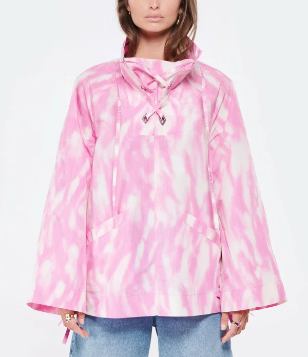 Authenticité garantie Meilleur prix 🥰 GANNI Blouse Crispy Shell Rose 🤩 4