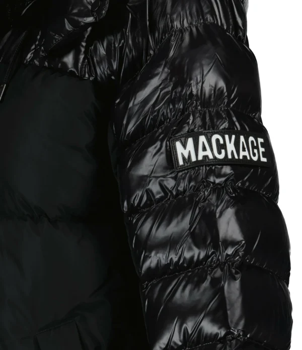 Vente flash ⭐ MACKAGE Doudoune Mi-Longue Kaz Noir 🌟 Acheter 3