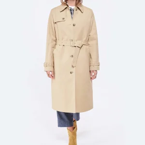 boutique pas cher Meilleure affaire 😀 A.P.C. Trench Isabel Coton Beige ✨ 13